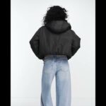 ASOS DESIGN Cropped Puffer Jacket Hooded Black Women | Asos