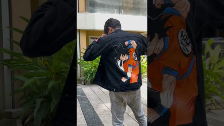Custom Goku Jacket 🎨 #shorts #goku #artist