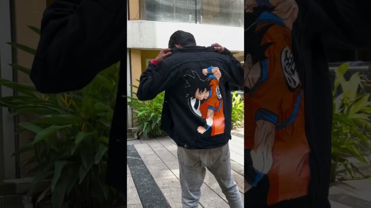 Custom Goku jacket 🎨 #goku #anime #painting