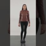 Colette Brown Real Leather Jacket for Women | J Sons Leather | 100% Genuine Leather