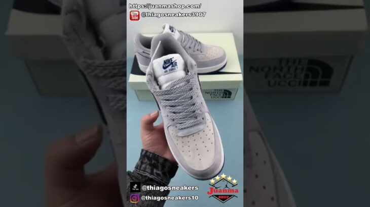 The North Face x Air Force 1 07 Low Suede Gray Navy Blue HD9999 001