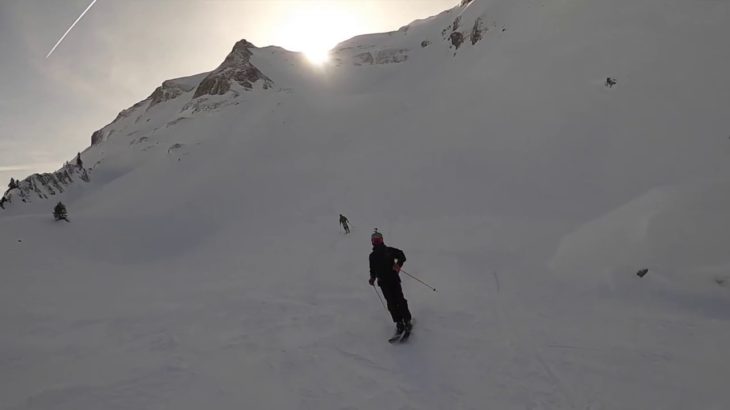Scary windy ridge ascent! for a north face ride! was it worth it? Morzine Freeriding- Pont de vorlaz