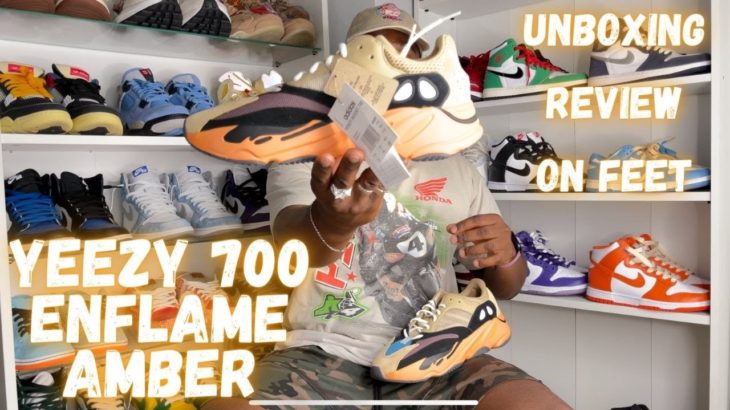 YEEZY 700 V1 ENFLAME AMBER. UNBOXING REVIEW ON FEET. BEST COLOURWAY.