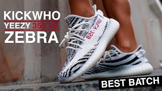 KICKWHO ADIDAS YEEZY 350 V2 ZEBRA REVIEW and ON FEET / USE my code – DECENT20