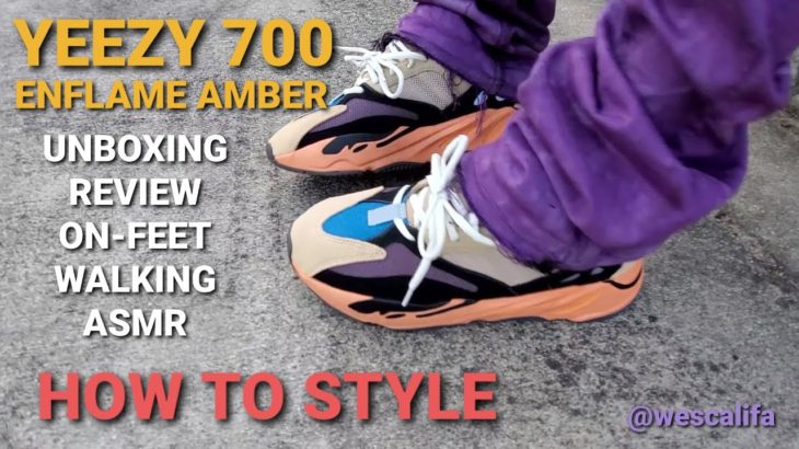 YEEZY 700 ENFLAME AMBER: Quiet unboxing + review + On-feet + Walking + How to style