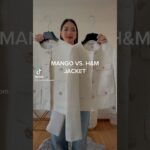 MANGO VS. H&M JACKET / Which one fits better? #fashionshorts #mangohaul #hmhaul #fashioninspo