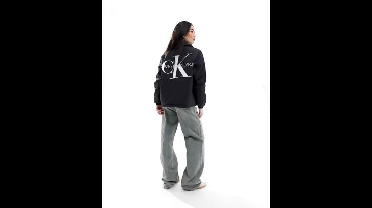 CALVIN KLEIN Reversible Padded Nylon Skater Jacket Shiny Black Women | Asos