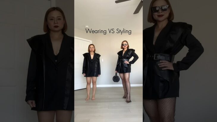 Wearing VS Styling – Black Jacket 🖤 #shorts