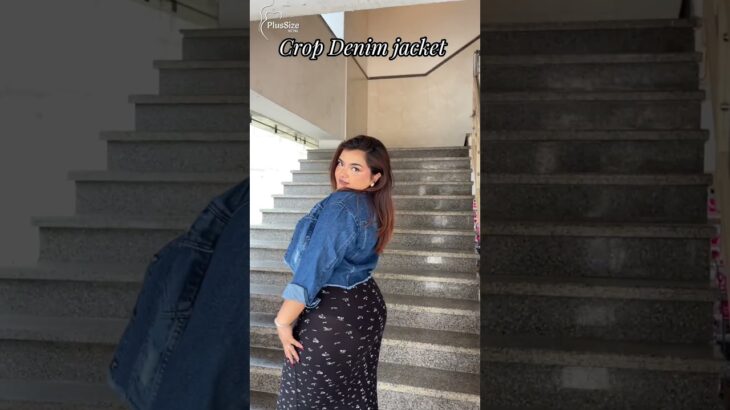 Crop denim jacket that goes with everything✨ #plussize #plussizenepal #denimjackets