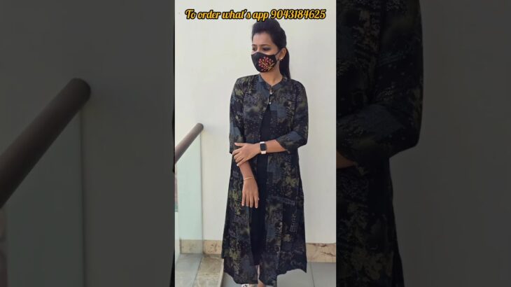 Lyfix  Jacket kurti Rayon 46 inch Coat is detachable.Price : 850/- Free ship S-XXL #chudidhar