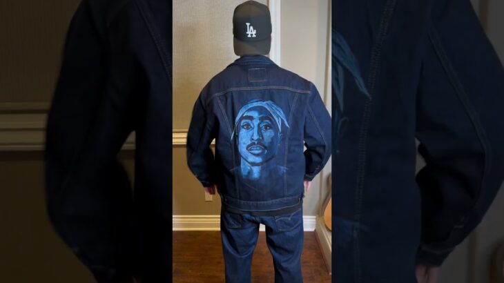 2PAC custom denim jacket 👑 who wants it??? #2pac #robtheoriginal