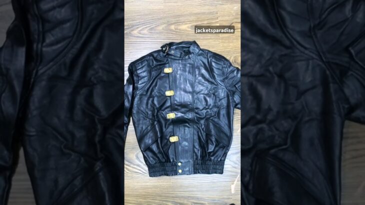 Akira Kaneda Capsule Black Leather Jacket #akirakaneda #leatherjacket #trendingshorts #fashion #reel