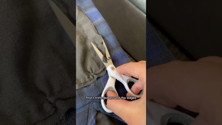 Fixing a jacket for my brother #crochet #sewing