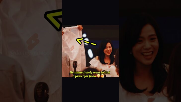 Jisoo’s manager he took the jacket for her when problem with her outfit #shorts #blackpink #jisoo