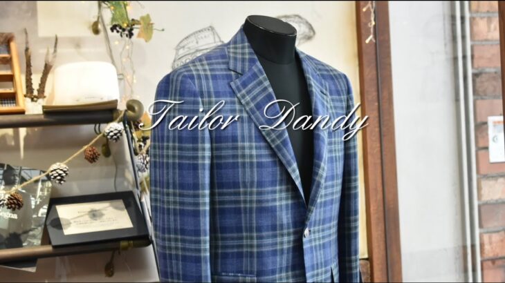 Loro Piana SUMMER TIME オーダージャケットのお仕立て、カッティングの様子。