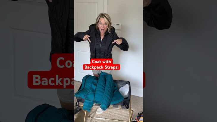 Water-Repellent Jacket With Backpack Straps #travel