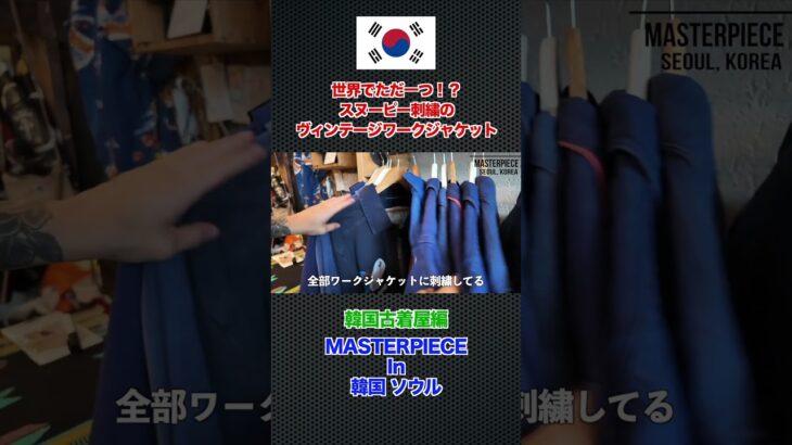 世界でただ一つ！？スヌーピー刺繍のヴィンテージワークジャケット #shorts