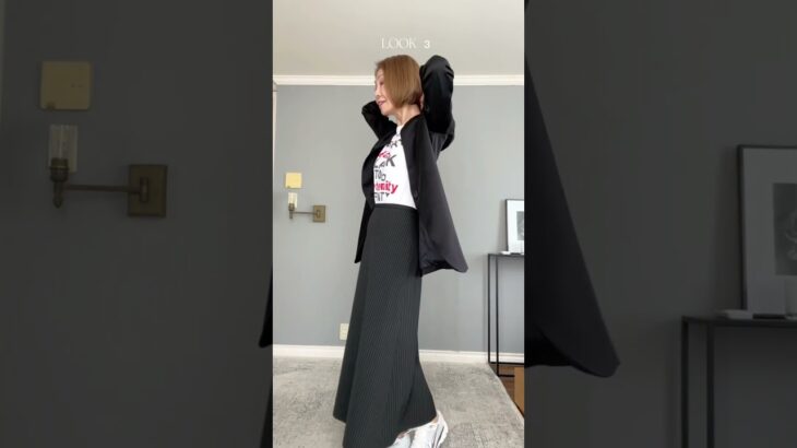 AWトレンド！ロングジャケット着回しコーデ