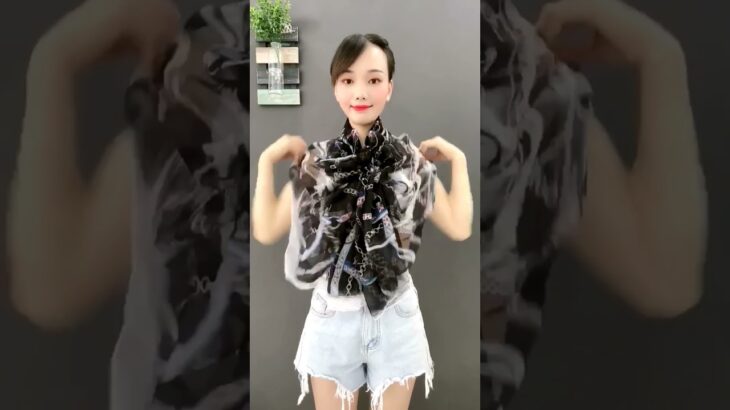 How to turn a scarf into a sun protection jacket? #shorts #fashion #viral #sunprotection #msmbm