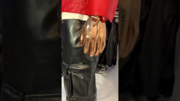 Luxury studded collar trucker jacket & Pant Set.#leatherjacket #fashion #outfit #ootd #fashiontrends