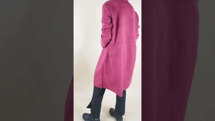 Made in Italy Suko Stretch Suedette Classic Duster Jacket Plum #fashionstyle #onlineshop #plussize