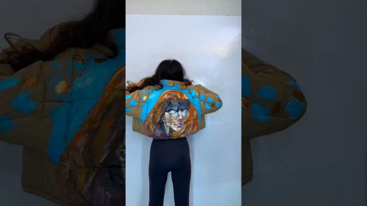 Painting on my jacket #painter #artist #art