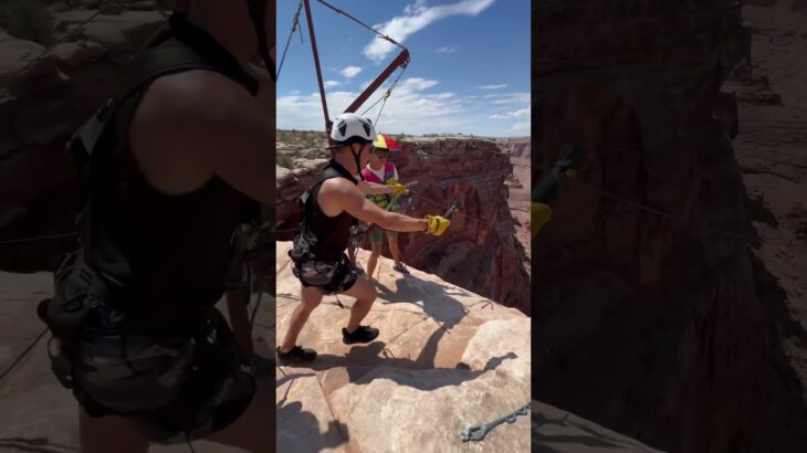Umbrella hat ✅ life jacket shirt ✅ #ropeswingmoab