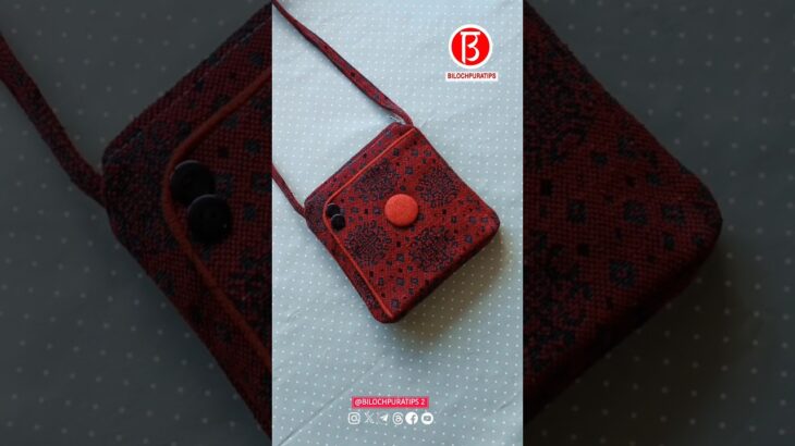 Woolen jacket pocket as mobile phone shoulder bag