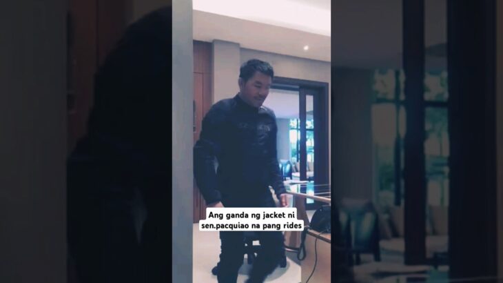 ang ganda ng jacket ni sen.pacquiao na pang rides
