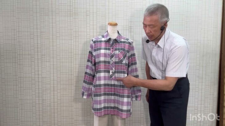 綿ストライプ格子ジャケット