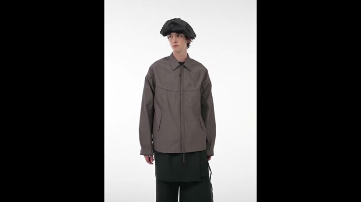 DECESOLO 24AW カーブパッチワーク ジッパーショートシャツジャケット #fashion #bag #luxury