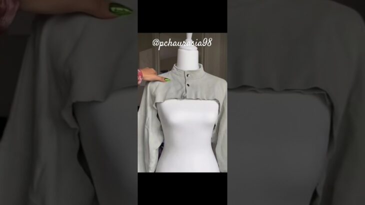 Old jacket new style top #fashion #sewing #stylishtop #fullsleevetop #upcyclingfashion #youtubeshort