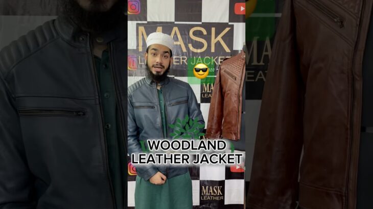 WOODLAND STYLE LEATHER JACKET😱🔥 #fashion #leatherjacket #shortsbeta