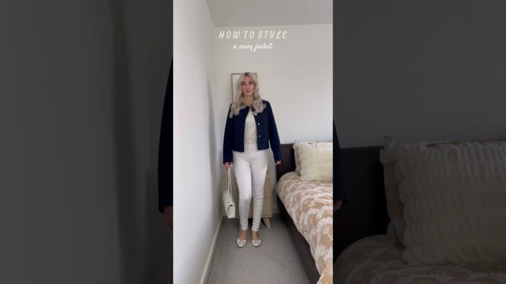 #howtostyle a navy jacket #classystyle #outfitideas #elegantstyle #waystostyle #stylingshorts