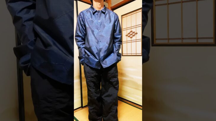 【short ver】着物をリメイクしてコーチジャケットを作ってみたら大島紬の高級感が伝わる昭和レトロな服ができた