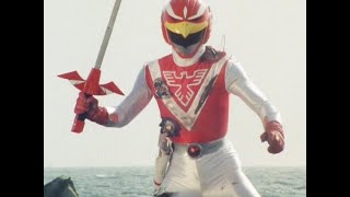 スーツが破損、筋肉質で背の高いレッドレンジャー。超獣戦隊ライブマン suit damaged, muscular tall red ranger. sentai liveman23