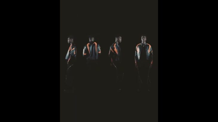 Black And Orange Cropped Biker Leather Jacket