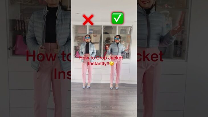 How to crop your Jacket quickly #shorts #jacket  #tutorial #fashion #fashionhacks #ootd #tips #style
