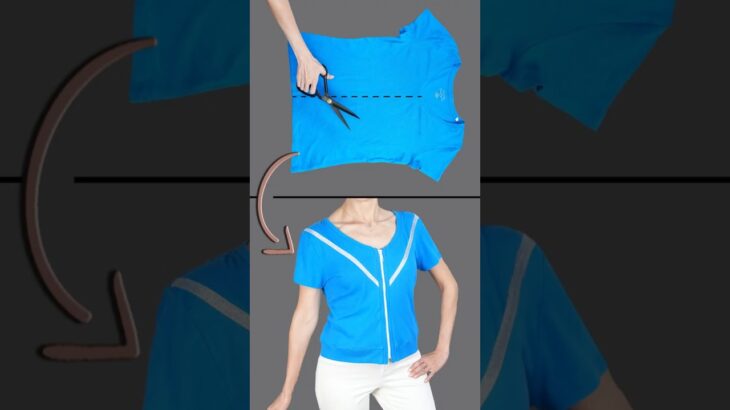 How to transform a T-shirt into a zip-up jacket! Miarti 🧵✂️