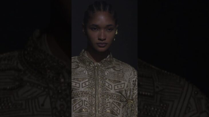 LOOK 19 / STELLATA GOLD BOMBER JACKET AND CAPED DRESS #shorts #cucculellishaheen #nyfw #fashion