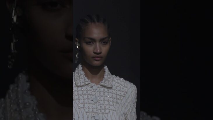 LOOK 39 / NATURALIA PEARLS GEO FRINGE JACKET AND SHORTS #shorts #cucculellishaheen #nyfw #fashion