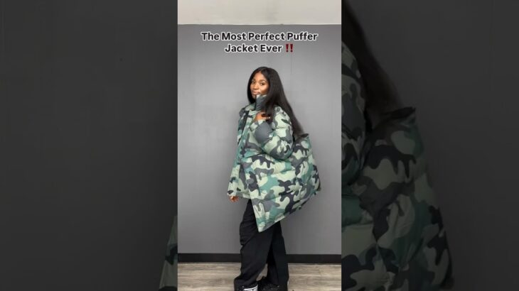 The Best Camo Puffer Jacket🙌 #bag #totebag #fashion #jacket #ootd #grwm #winterfashion #camo #style