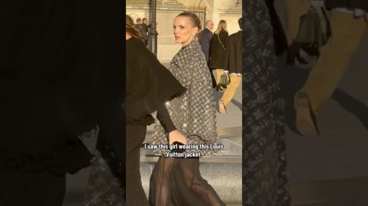 The jacket that stole my heart at the Louis Vuitton show #louisvuitton #parisfashionweek