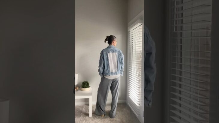 Thrifted Denim Jacket: Keep or Toss? How would you style this classic piece? #ootd #lookbook