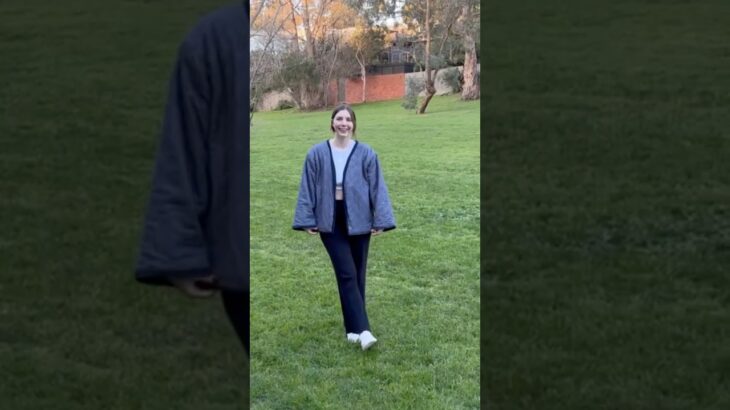 sew a reversible jacket | thrifted denim patchwork #shorts