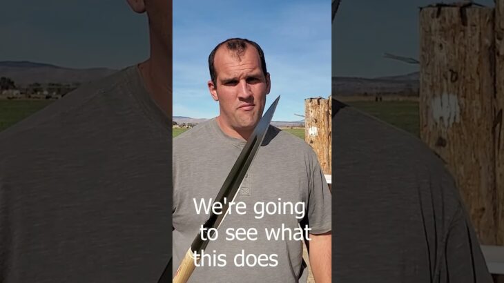 Armor Tex Jacket Test! #shorts #itswhatever #knife #spear #bodyarmor #knifethrowing @ARMOR-TEX