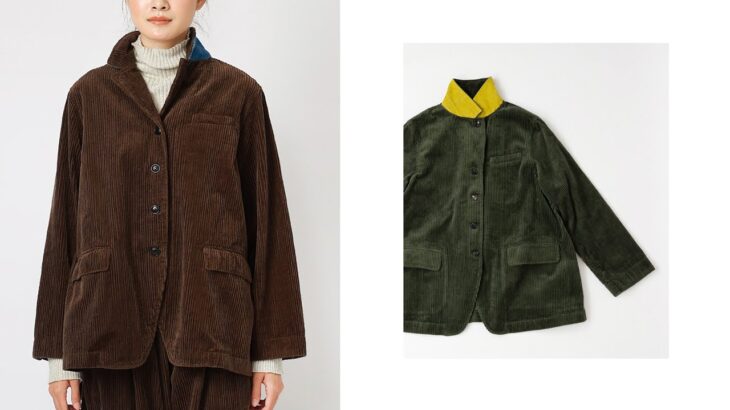 イルザジャケット・B　太畝コーデュロイのテーラードジャケット