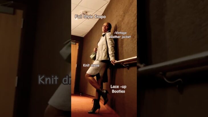 Fall Style Inspo| Knits| Vintage  Leather Jacket| How to elevate a simple knit dress #ootd #style