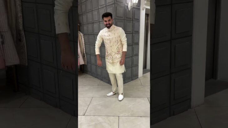 Jacket Style #Kurta Collection for #Wedding Kurta with Koti for men | Hand #embroidery#Pastel#floral