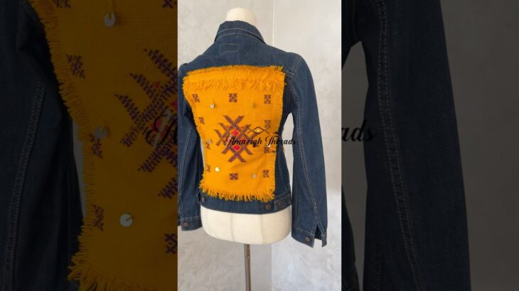 Moroccan Amazigh Denim Jacket #shorts